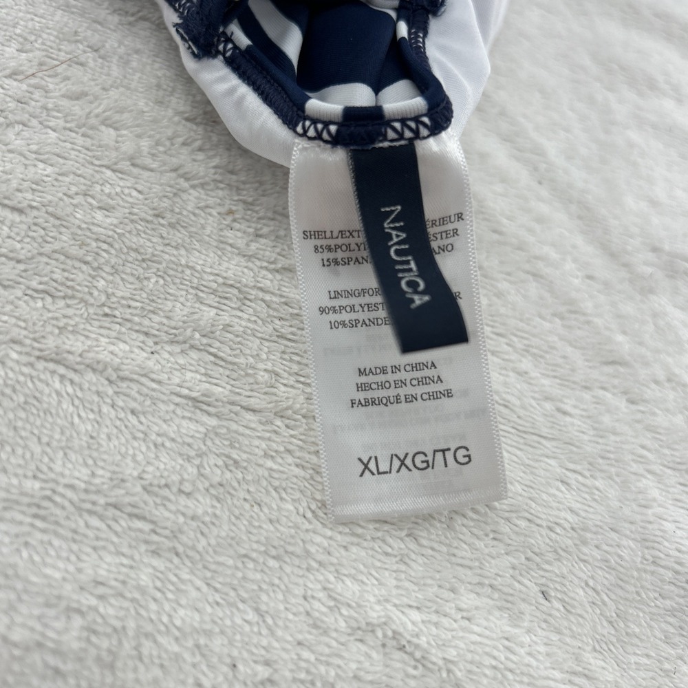 Nautica Navy/white Striped Swimsuit Top Tankini in Women's XL NWT - Picture 6 of 7